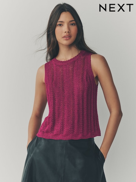 Pink Stitch Detail Sparkle Tank (AH9216) | €40
