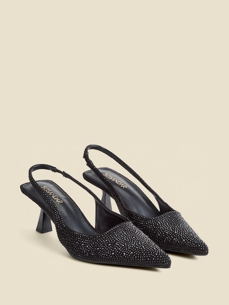 Sosandar Hot Fix Kitten Heel Slingback Court Shoes (AH9275) | €102
