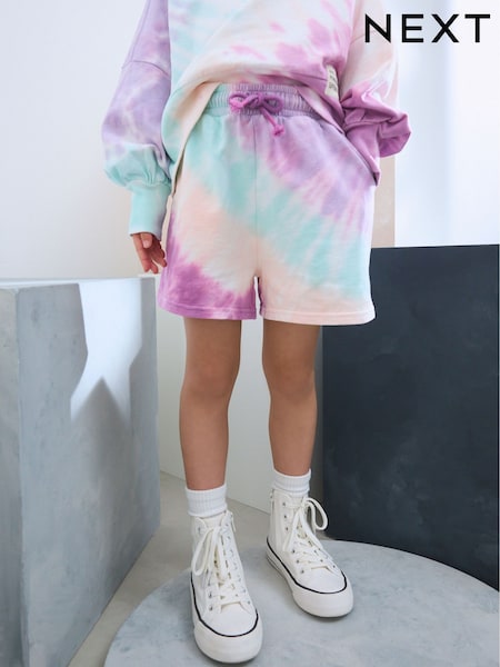 Multi Tie Dye 100% Cotton Jersey Shorts (3-16yrs) (AH9429) | €11 - €18