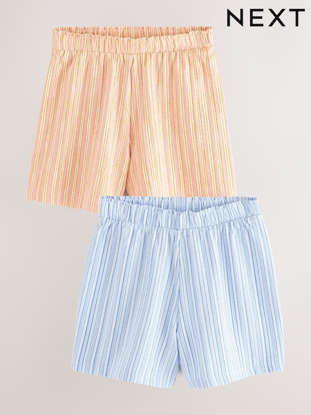 Multi Blue/Pink - 100% Cotton Shorts 2 Pack (3-16yrs) (AH9448) | 19 € - 28 €