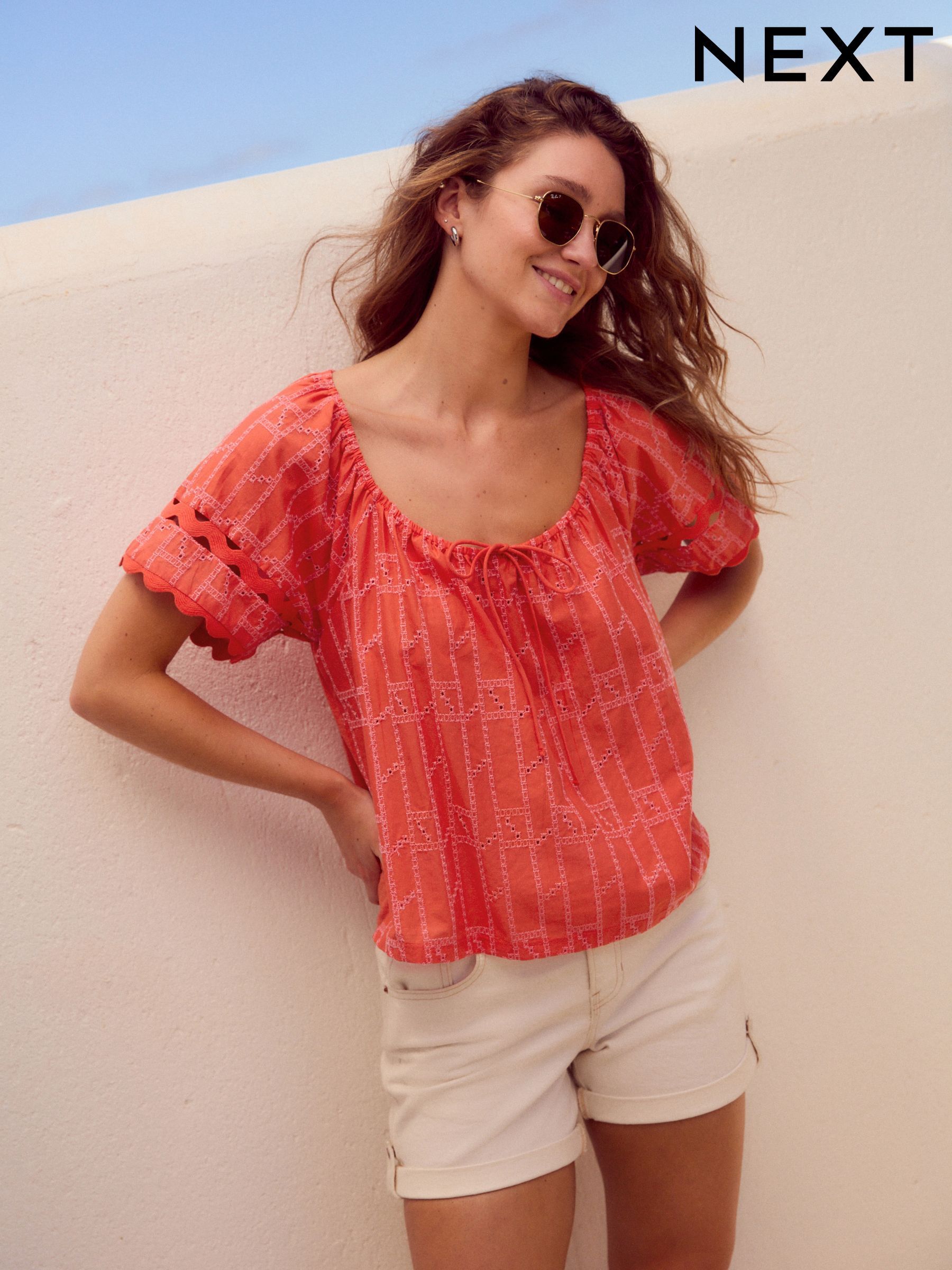 Women's Broderie Blouses | 3/4 Sleeve Blouses | Next USA