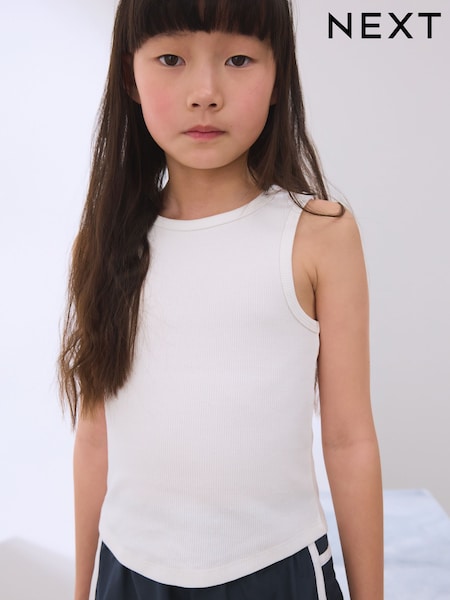 White Rib Vest (3-16yrs) (AH9533) | kr50 - kr100