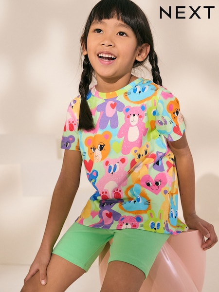 Multi Bright Animal Print Character T-Shirt (3-16yrs) (AH9541) | 185 UAH - 309 UAH