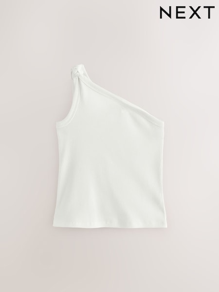 White Rib One Shoulder Vest (3-16yrs) (AH9542) | €4 - €8
