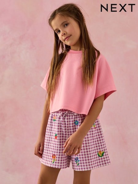 Pink Boxy T-Shirt (3-16yrs) (AH9550) | kr60 - kr110