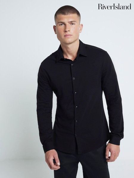 River Island 100% Cotton Muscle Fit Jersey Shirt (AH9583) | €24
