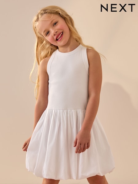 White Puffball Summer Dress (3-16yrs) (AH9599) | R$ 145 - R$ 195