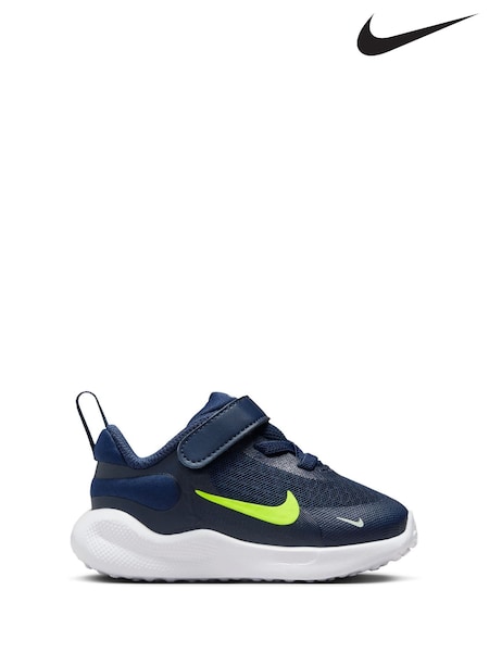 Nike Navy Blue Volt Infant Revolution 7 Trainers (AH9623) | €46