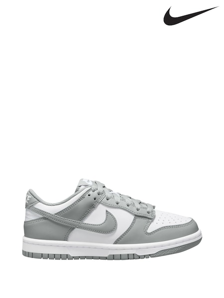 Nike Smoke Grey/White Youth Dunk Low Trainers (AH9637) | €89