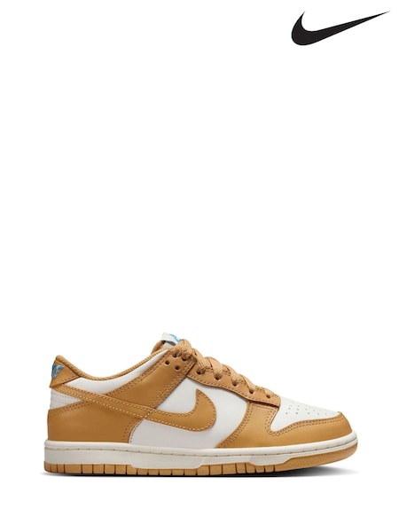 Honeycomb Gold and White - Nike Youth Dunk Low Trainers (AH9639) | 521 LEI