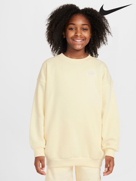 Nike Coconut Cream Oversized Club Fleece Sweatshirt (AH9641) | €47