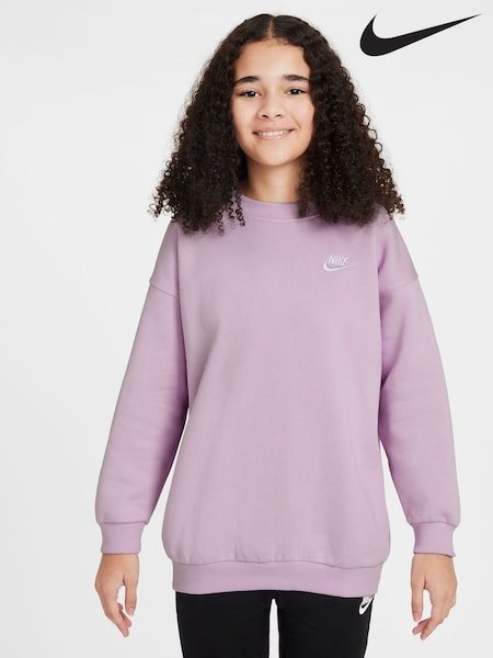 Nike Doll Lilac Oversized Club Fleece Sweatshirt (AH9646) | €47