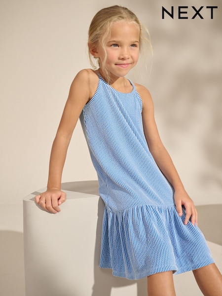 Blue Stripe Strappy Halter Summer Dress (3-16yrs) (AH9674) | R$ 135 - R$ 185