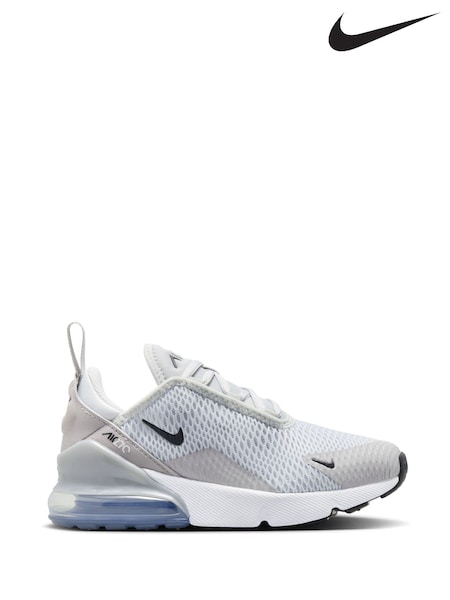 Nike Grey Silver Junior Air Max 270 Trainers (AH9721) | €99