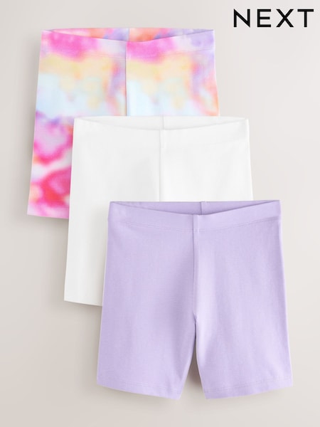 Lilac/White/Rainbow - Cycle Shorts 3 Pack (3-16yrs) (AH9732) | 14 € - 22 €