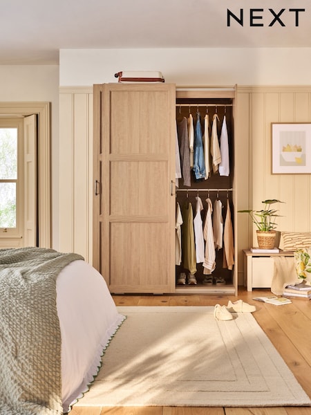 Mid Natural Malvern Paint Effect 1.5m Sliding Wardrobe (AH9766) | €1,475