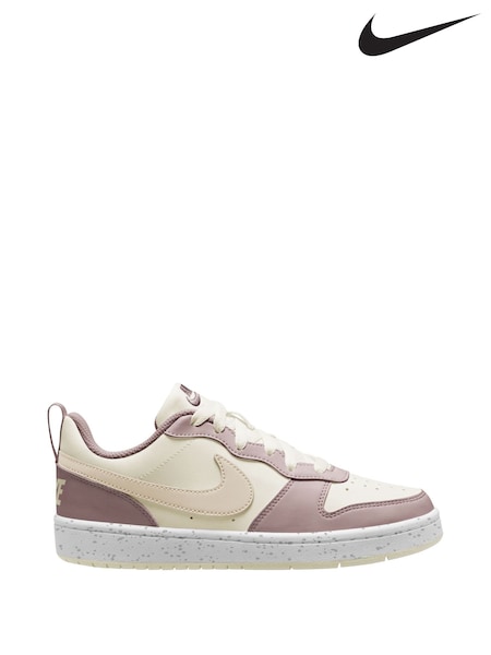 Weiß/Natur - Nike Youth Court Borough Low Recraft Trainers (AH9910) | 78 €