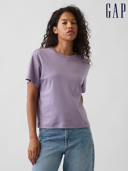 Paars - Gap Supima® Cotton Relaxed T-shirt