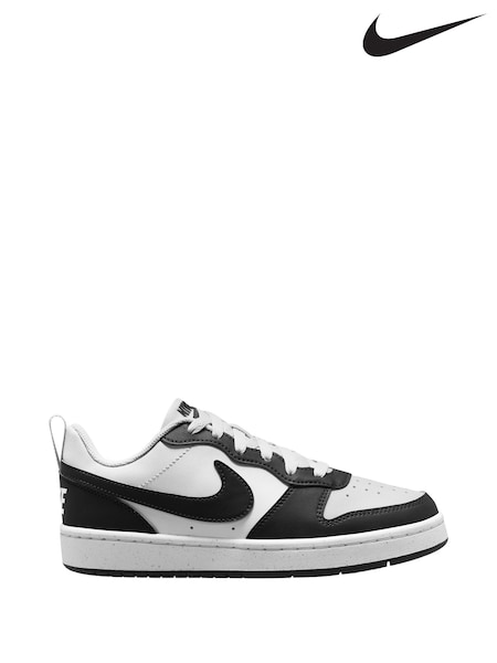 Nike White/ Black Youth Court Borough Low Recraft Trainers (AH9916) | €72