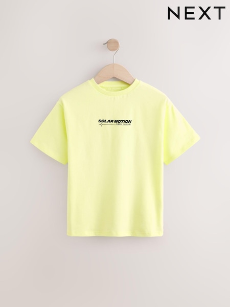 Lime Green Oversized Graphic Print T-Shirt (3-16yrs) (AH9932) | €16 - €23