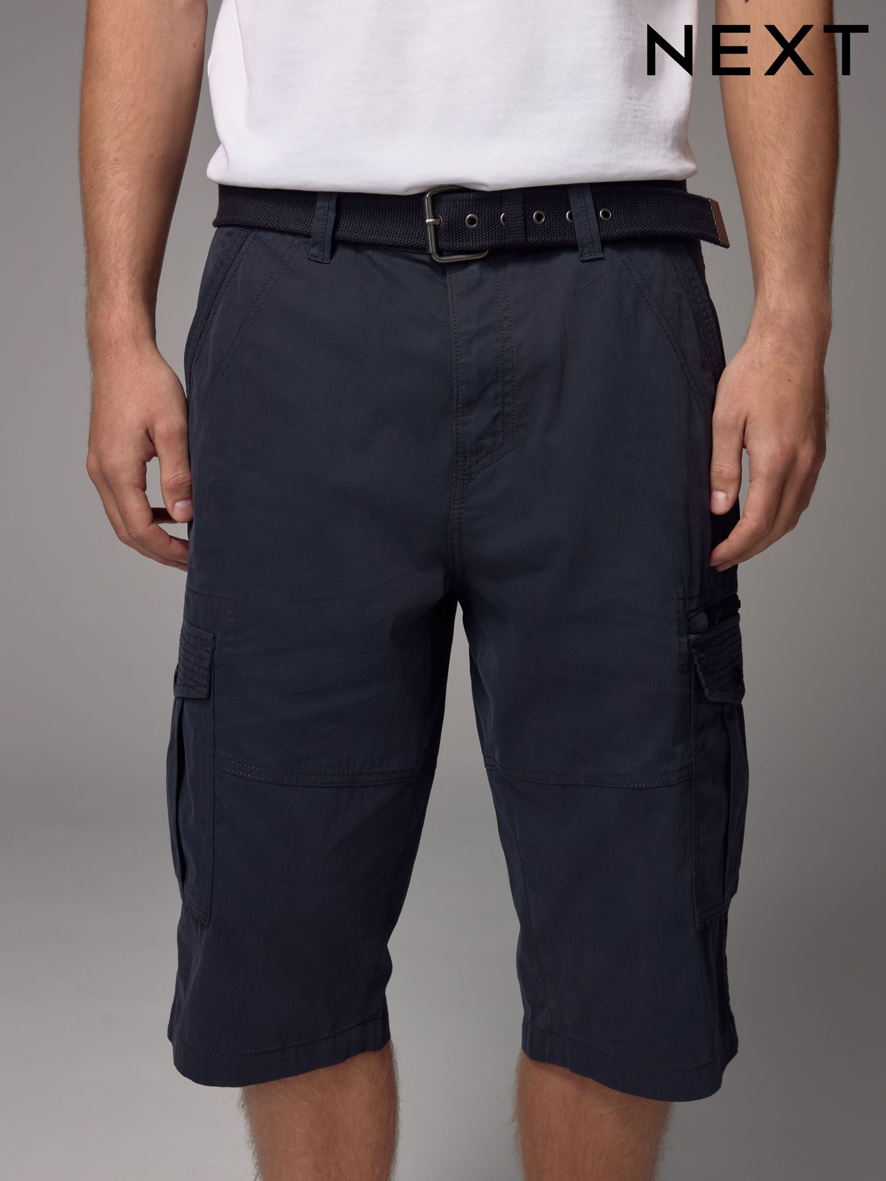 Mens Cargo Shorts | Mens Belted Cargo Shorts | Next Hong Kong