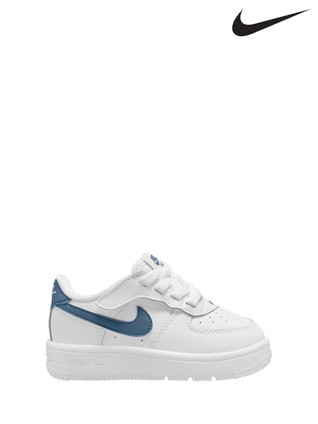 Nike White/Thunderstorm Blue Infant Air Force 1 EasyOn Trainers (AH9959) | €60