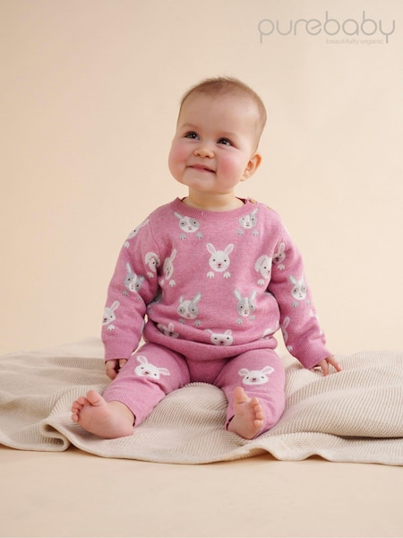 Roz - Purebaby Imprimeu animal Cosy Pulover (AH9970) | 146 LEI