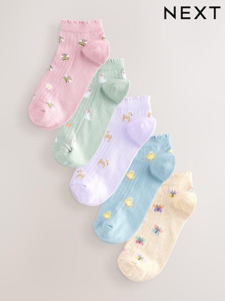 Spring Animals Trainer Socks 5 Pack (AJ0037) | €14.50