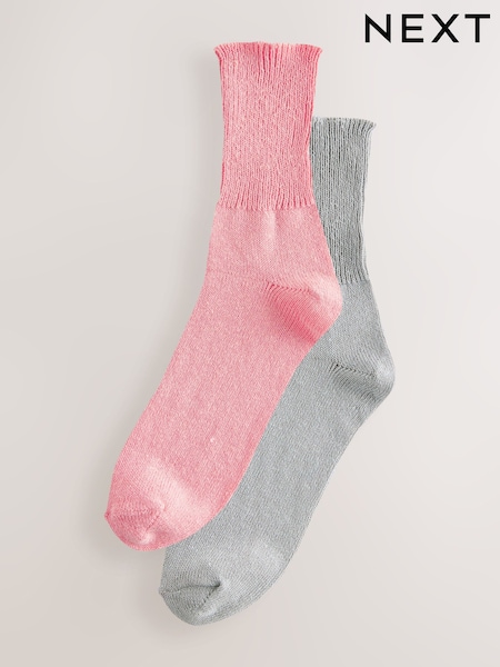 Pink / Blue Ankle Socks 2 Pack (AJ0042) | R$ 105
