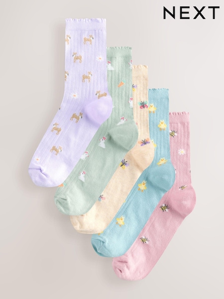 Spring Animals Ankle Socks 5 Pack (AJ0050) | €17.50