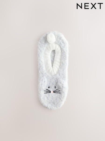Pale Grey Bunny Footsie Slippers (AJ0054) | R$ 105