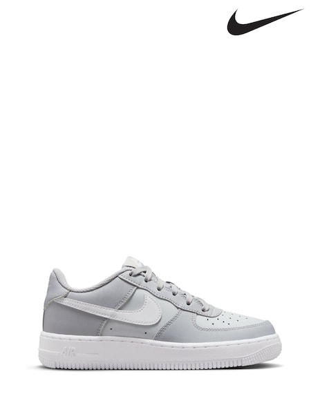 Nike Wolf Grey/White Air Force 1 Youth Trainers (AJ0109) | €95