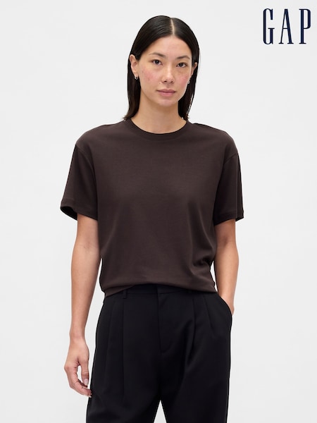 Brown - Gap Supima® Cotton Relaxed T-shirt