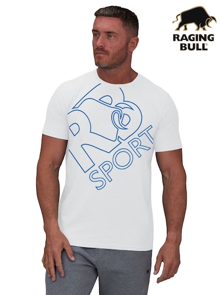 Raging Bull Sport Graphic White T-Shirt (AJ0136) | 86 SAR - 92 SAR