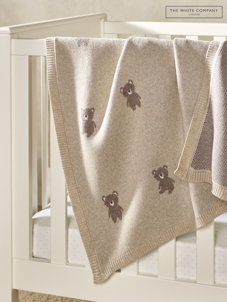 The White Company Natural Organic Cotton Teddy Bear Blanket (AJ0258) | €75
