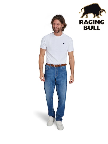 Raging Bull Regular Fit Blue Jeans (AJ0352) | €118