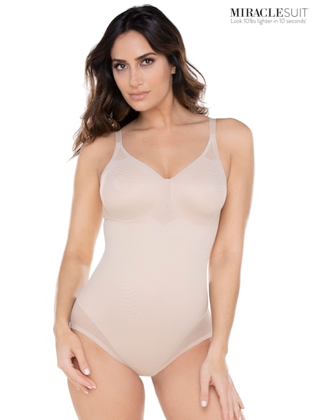 Miraclesuit Extra Firm Sexy Sheer Shaping Underwired Bodybriefer Nude Bodysuit (AJ0381) | $104