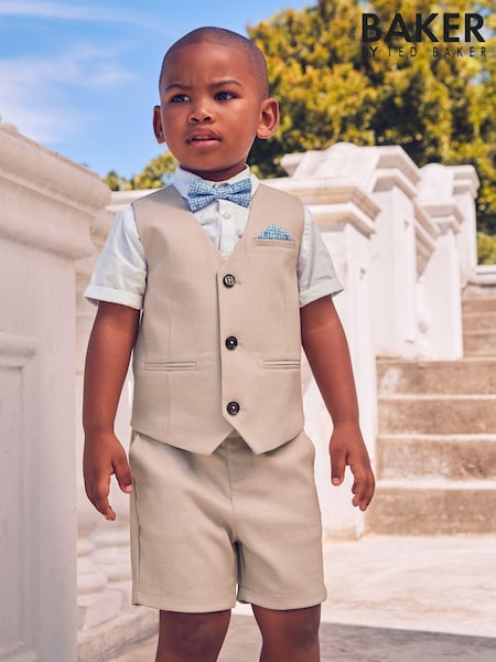 Baker by Ted Baker Shirt Waistcoat and Shorts Set (AJ0436) | €100 - €107