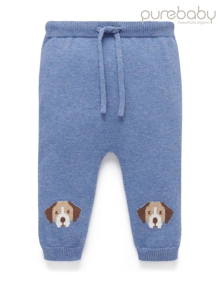 Purebaby Blue Animal Print Cozy Leggings (AJ0457) | AED64