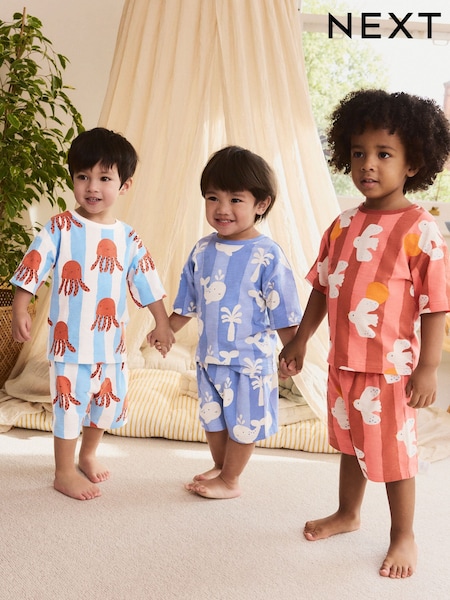 Multi Sea Creature - Short Pyjamas 3 Pack (9mths-10yrs) (AJ0489) | 28 € - 36 €