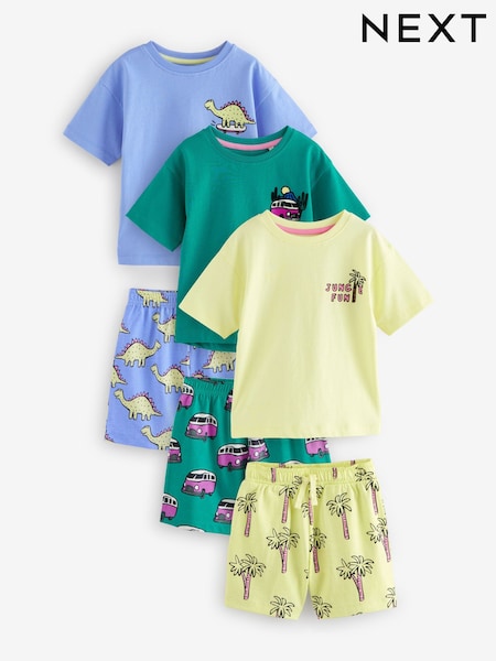 Multicolor brillante Miami Beach - Short Pyjamas 3 Pack (9mths-8yrs) (AJ0499) | 28 € - 36 €