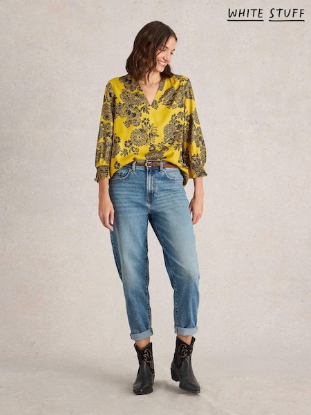 White Stuff Yellow Elisa Top (AJ0608) | AED160