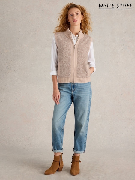 White Stuff Natural Becky Boucle Gilet (AJ0639) | €46