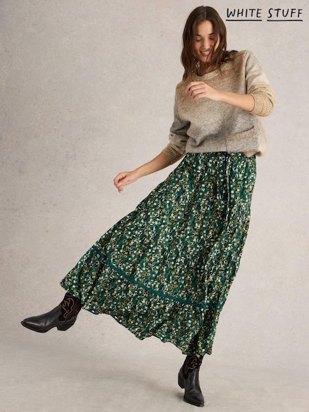 White Stuff Green Lotus Maxi Skirt (AJ0674) | €43.50