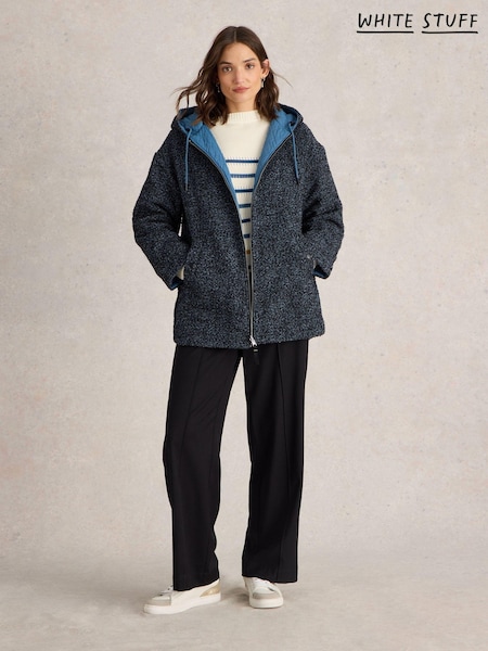 White Stuff Blue Mariella Reversible Coat (AJ0677) | 433 QAR