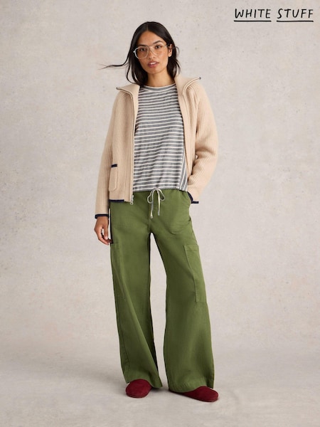 White Stuff 100% Organic Cotton Stripe Tie Hem Top (AJ0682) | 182 LEI