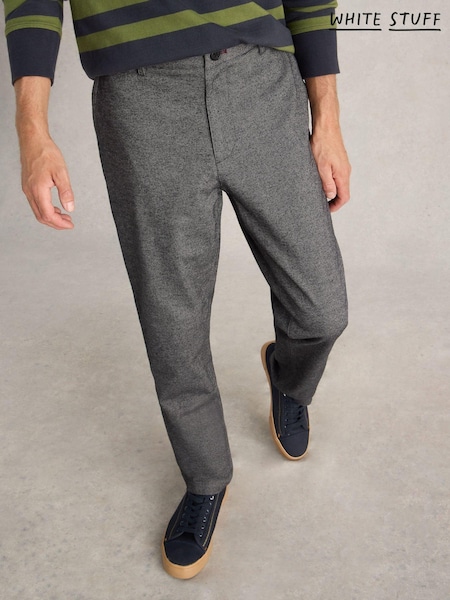 White Stuff Grey Sutton Textured Trousers (AJ0685) | €50