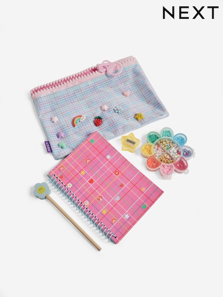 Blue/Pink Flower Power Braclet Making Stationery Set (AJ0696) | €21