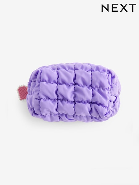 Purple Quilted Pencil Case with Stationery (AJ0803) | €21