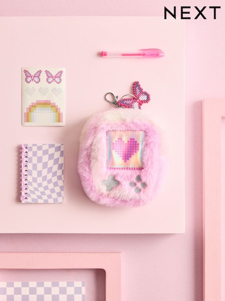 Pink/Purple Fur Mini Stationery Set (AJ0805) | €9